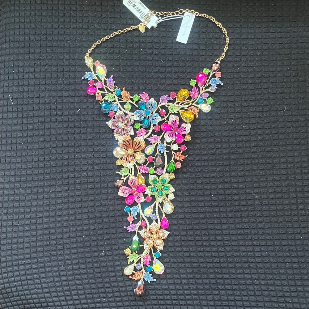 Floral Multicolor Statement Necklace